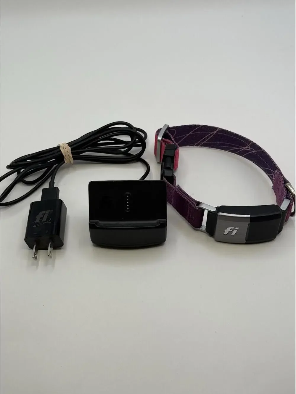 Fi FC2 Dog Collar GPS Tracker Pink Fade Up to 14-in With Charger